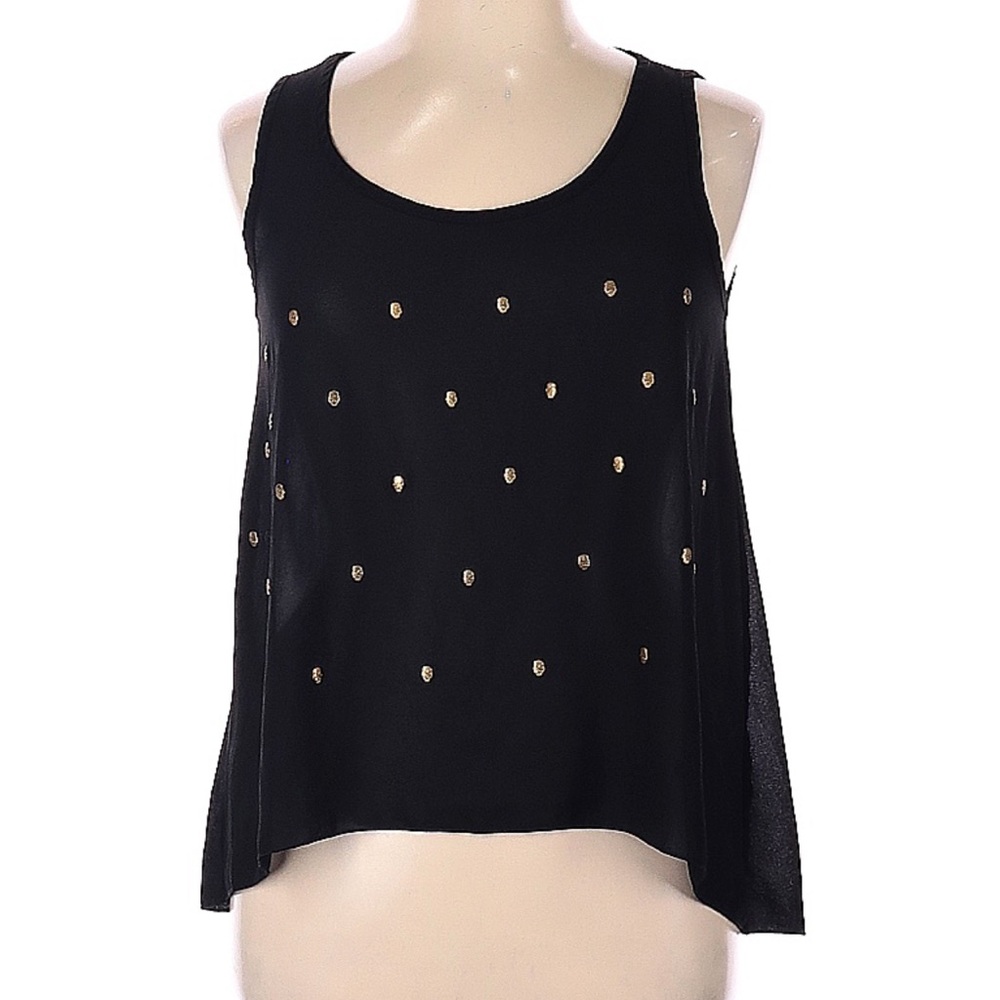 Dots Gold Skulls Top - Day of the Dead
